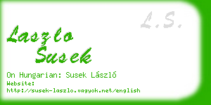 laszlo susek business card